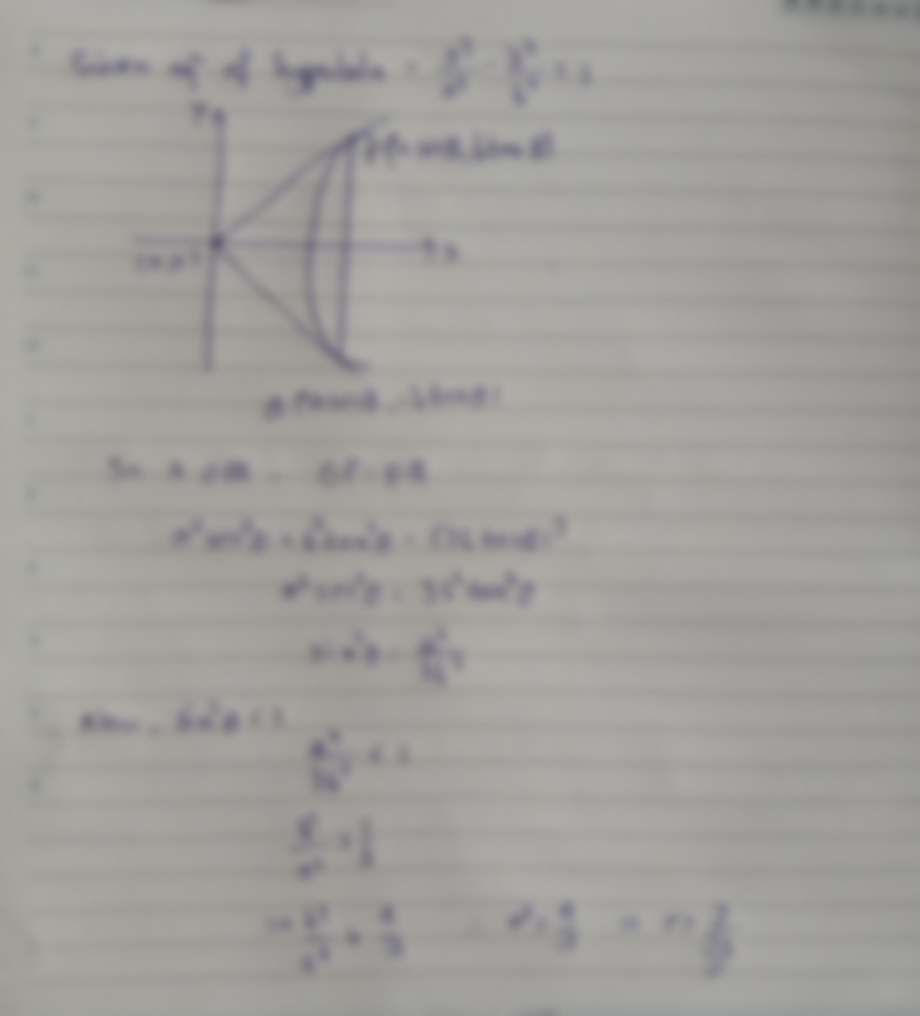 39 If Pq Is A Double Ordinate Of The Hyperbola X2 Y Math