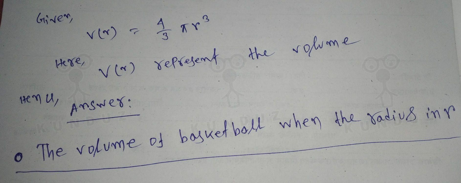 The Function VINE TV Can Be Used To Find The Volume Of Math