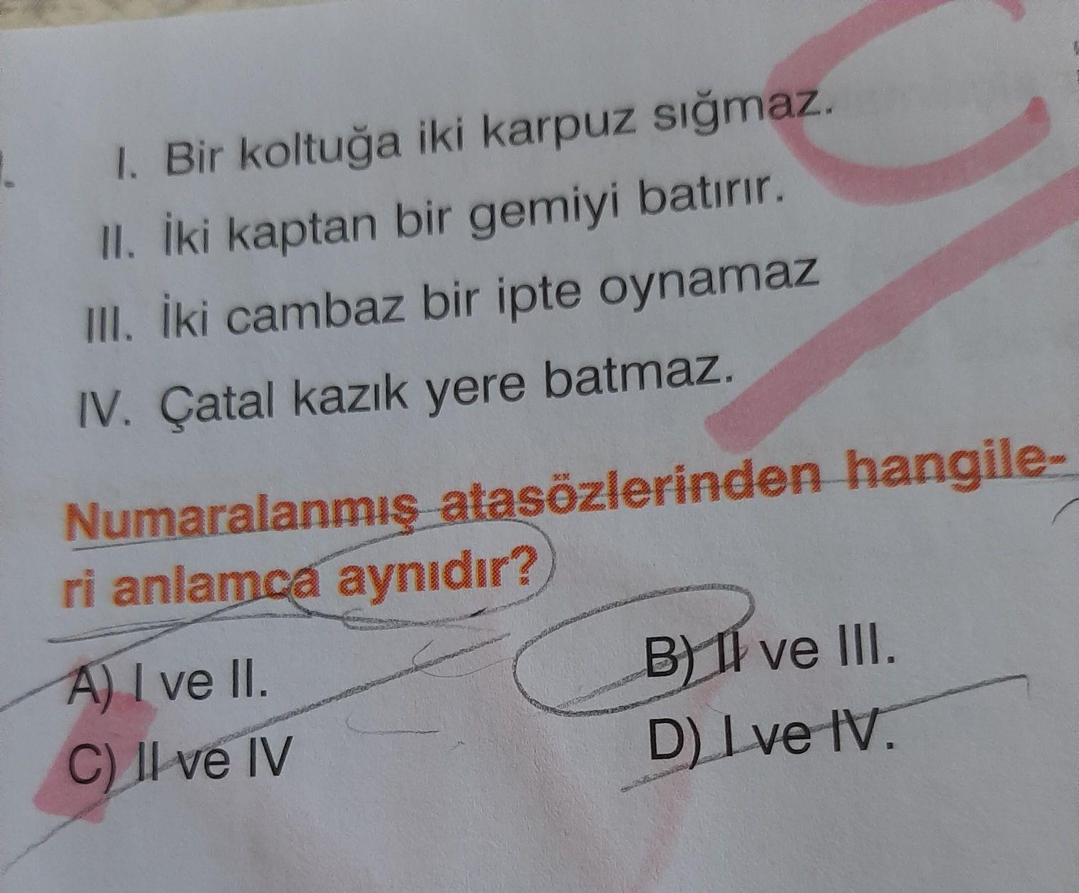 1 bir koltuga iki karpuz sigmaz ii iki ka ortaokul turkce