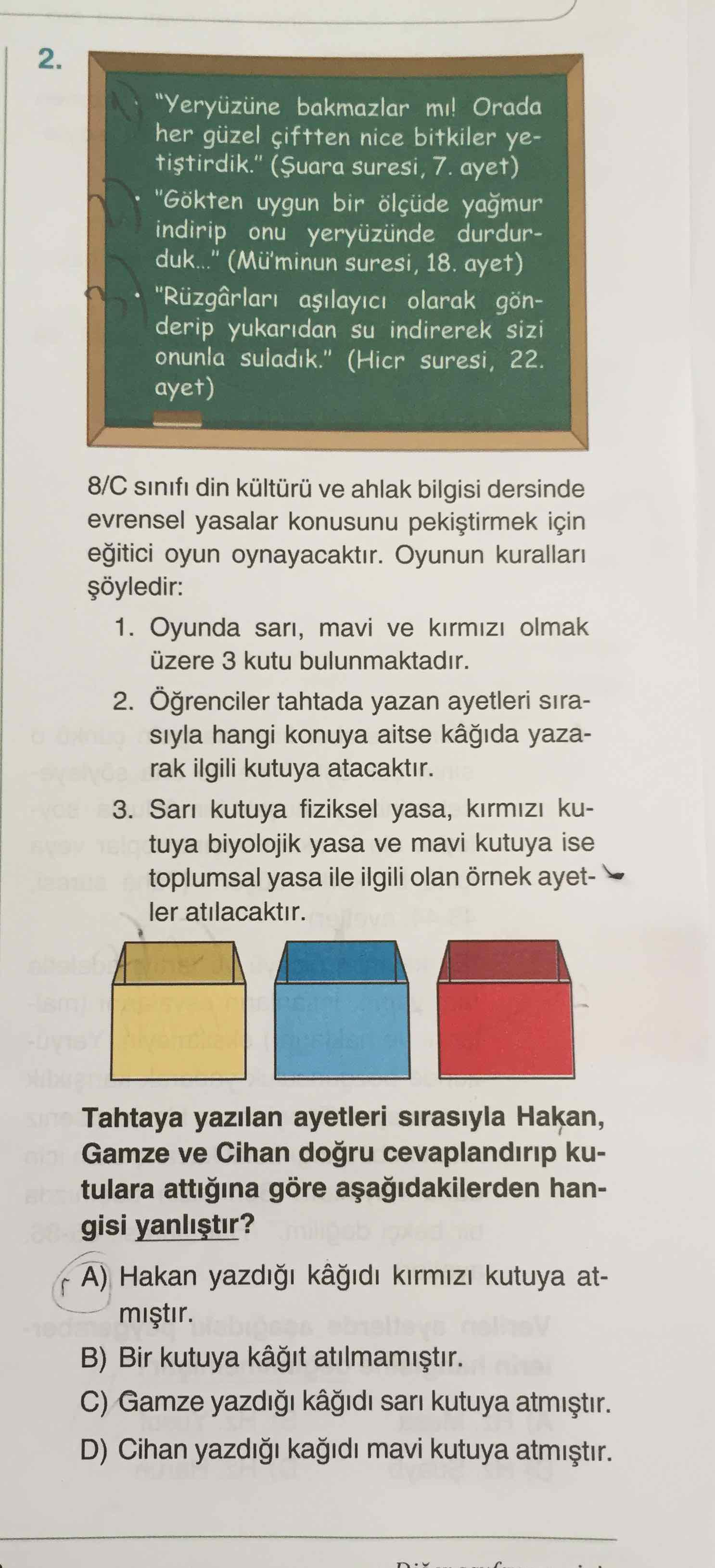 2 yeryuzune bakmazlar mi ora din kulturu ve ahlak bilgisi