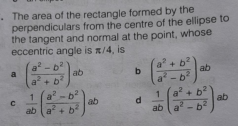 The Area Of The Rectangle Formed By The Perpendiculars Math the-area-of-the-rectangle-formed-by-the-perpendiculars-math