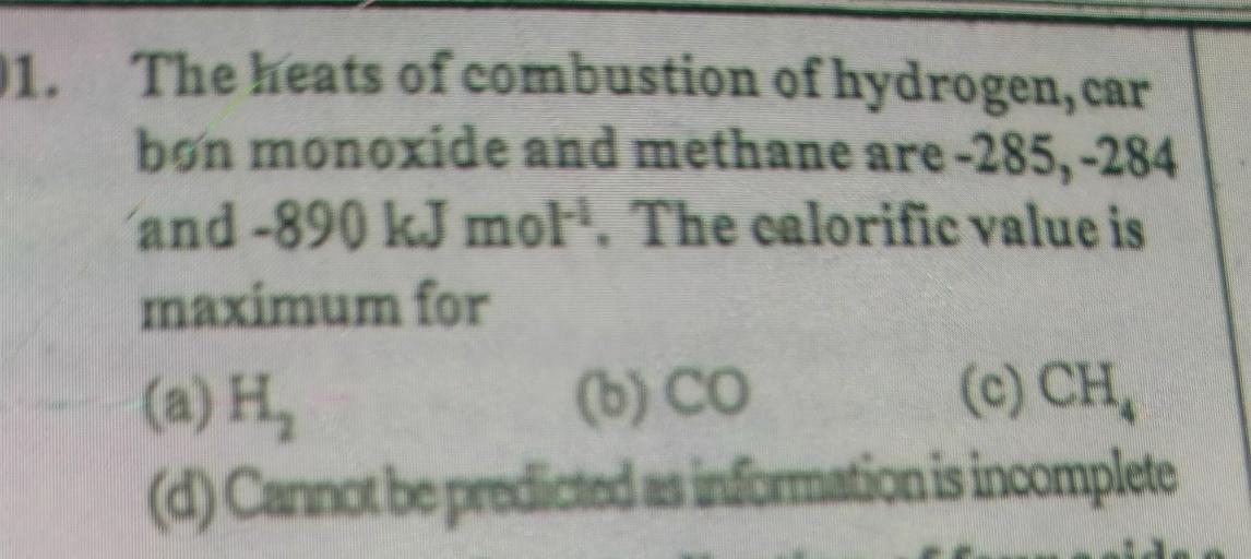 01 The Heats Of Combustion Of Hydrogen Physical Chemistry