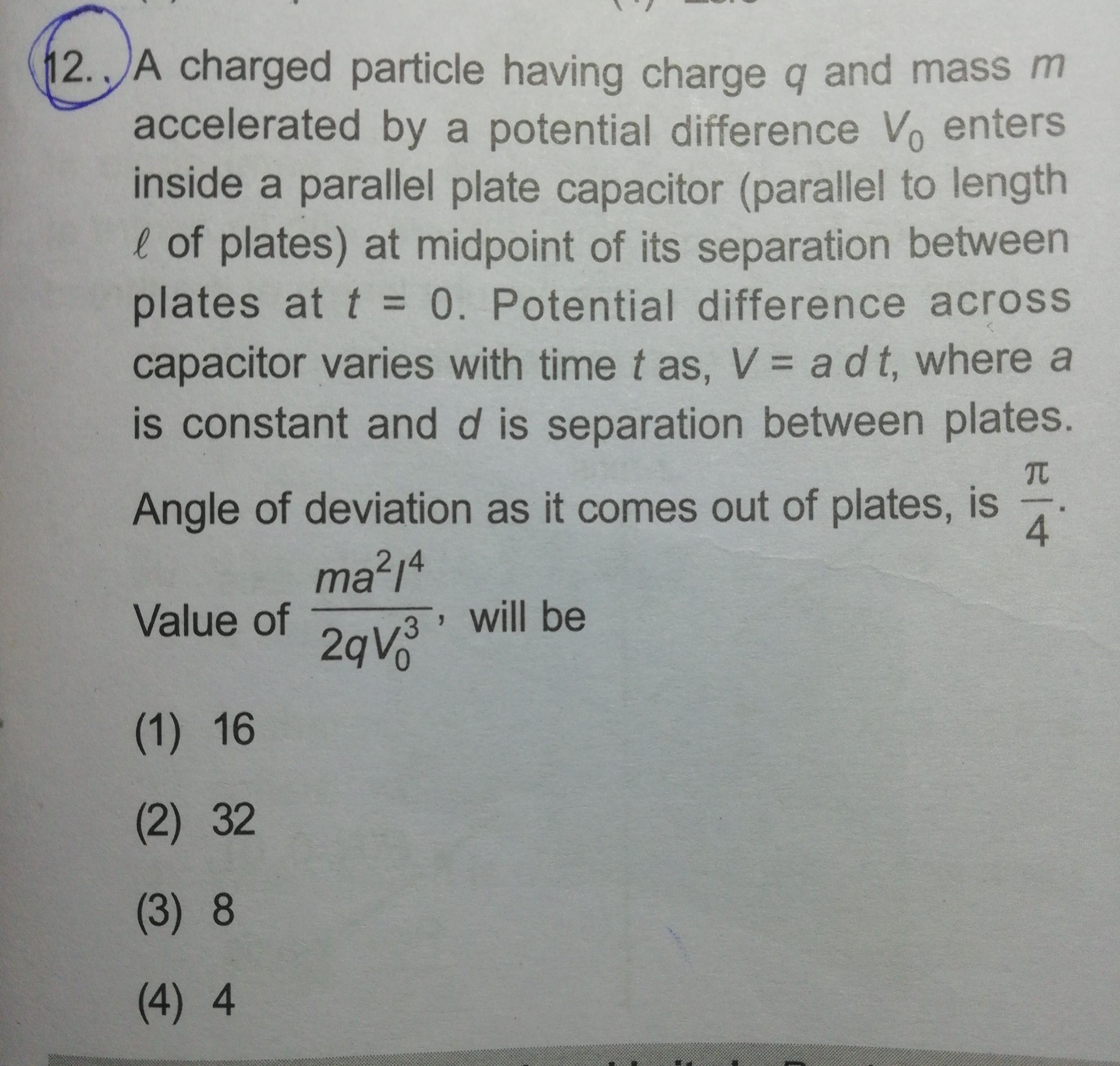12 A Charged Particle Having Charge Q And Mass M A Physics