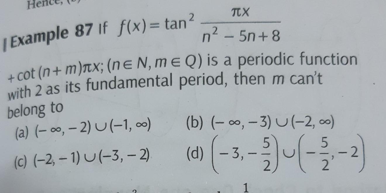 Tx Cot N M Itx Ne N Me Q Is A Periodic Function Math