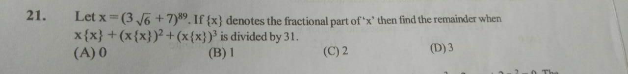21 Letx 3 76 7 If X Denotes The Fractional Pa Math