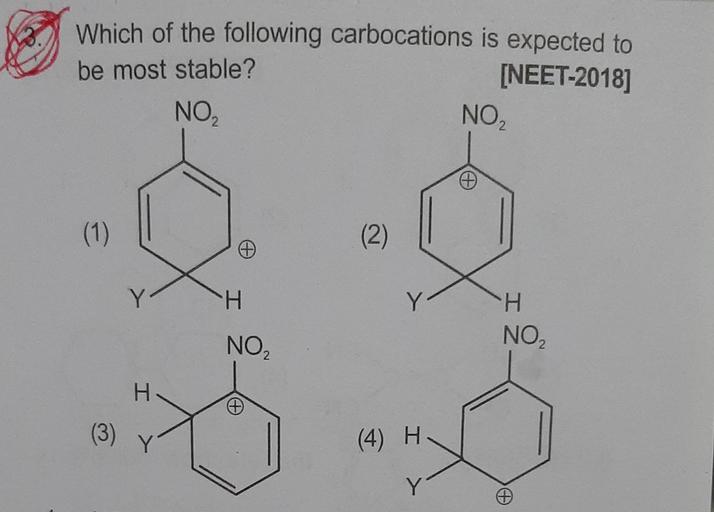 Which Of The Following Carbocations Is Exp… - Organic Chemistry Which Of The Following Carbocations Is Exp… - Organic Chemistry