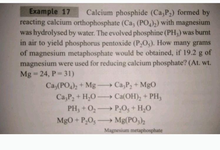 Example 17 Calcium phosphide (CazP2) form... Physical Chemistry