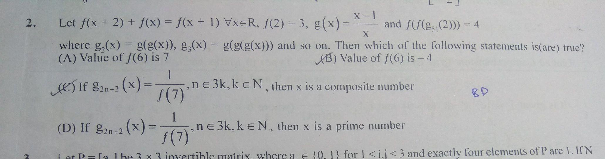 2 Let F X 2 F X F X 1 Vxer F 2 3 G X Math
