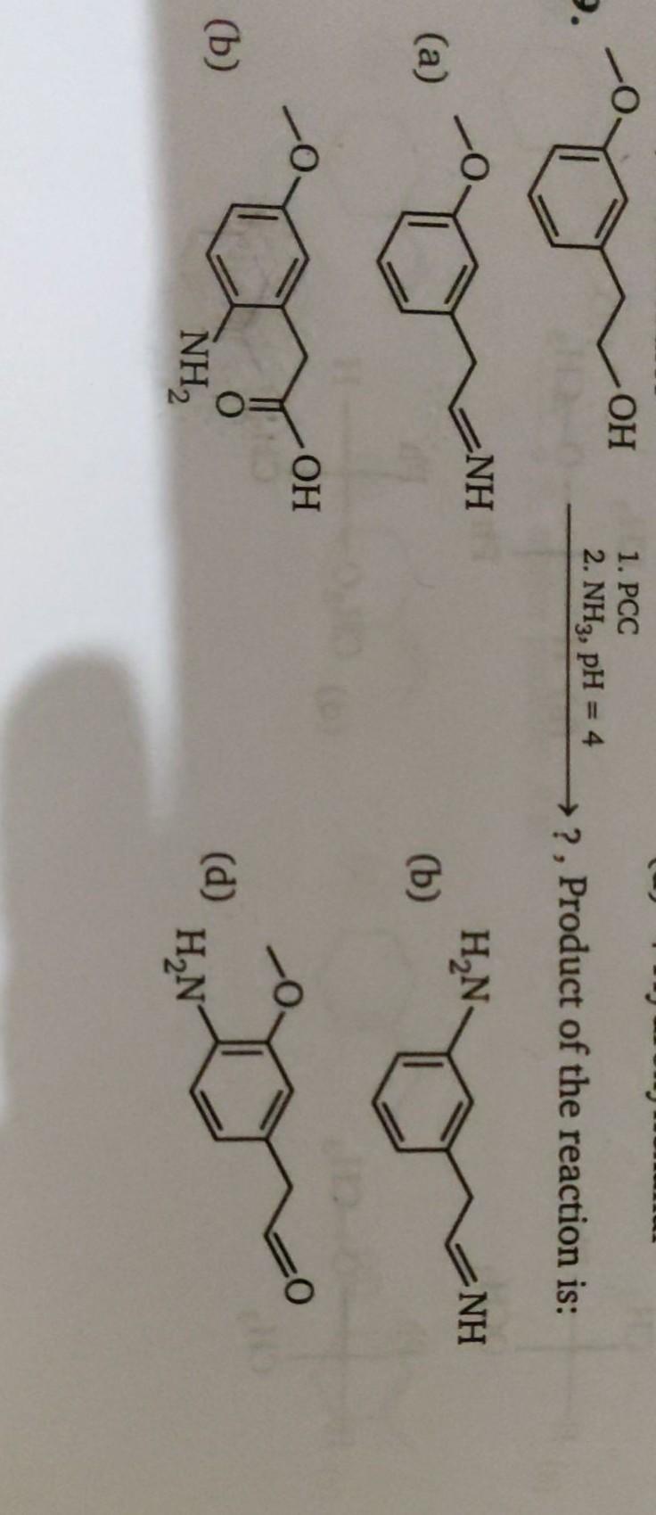 Oh 1 Pcc 2 Nh3 Ph 4 Product Of The Re Organic Chemistry