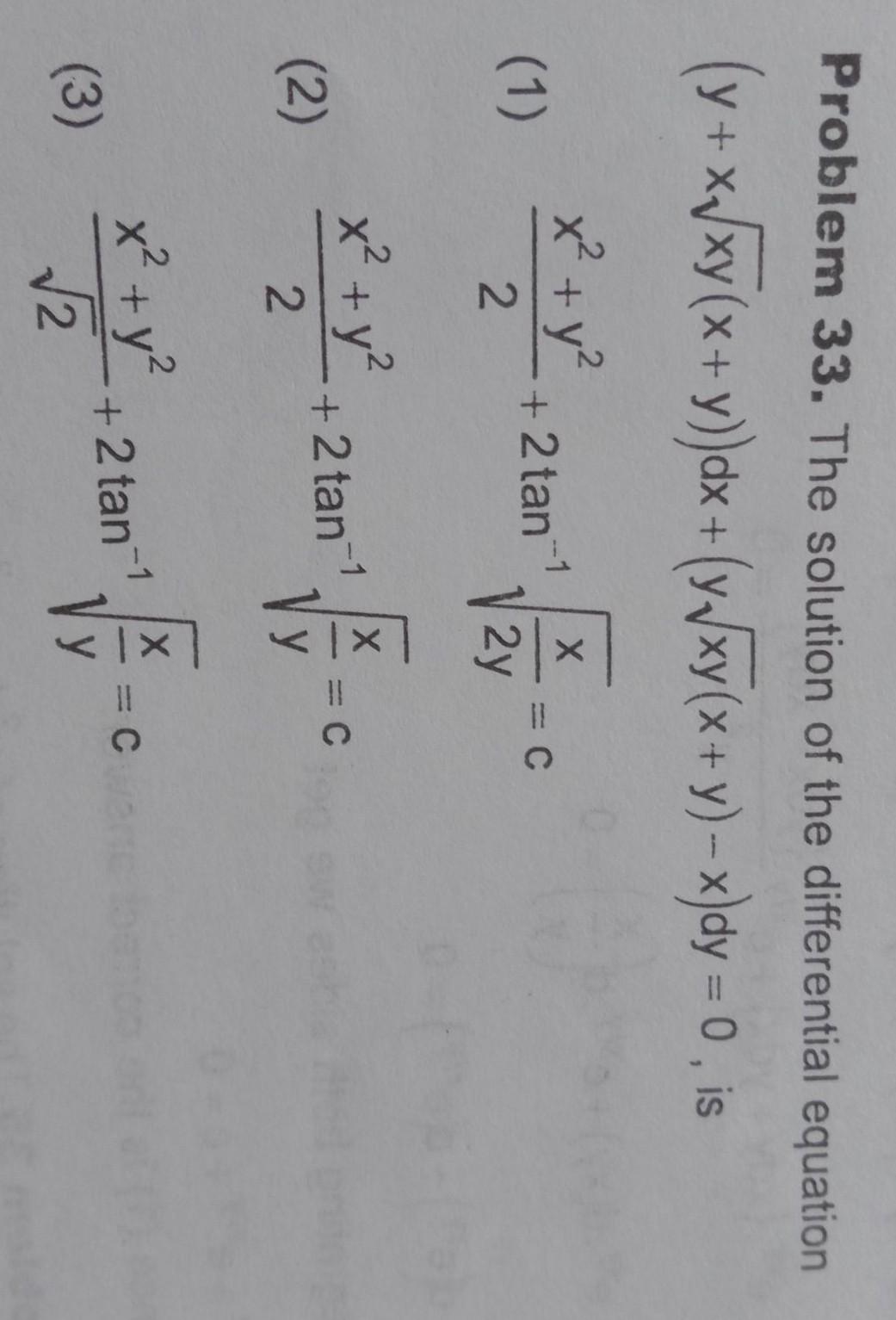 Problem 33 The Solution Of The Differential Equation Math