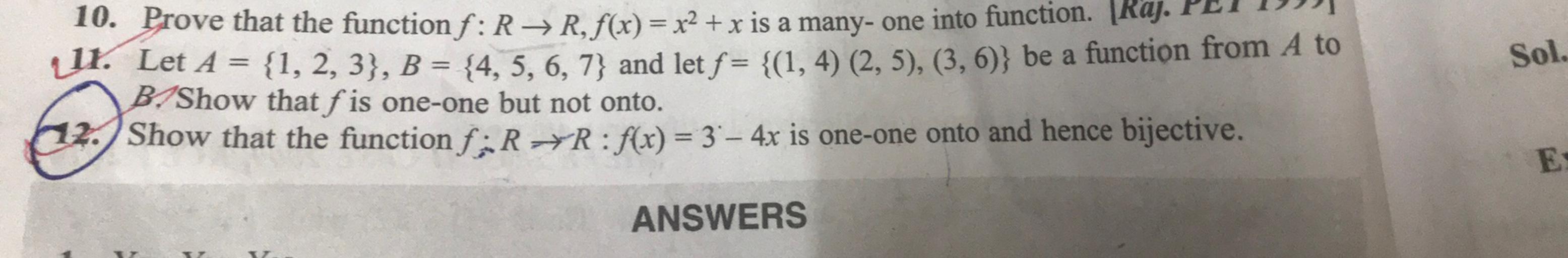 Sol 10 Prove That The Function F Rr F X X2 X Is Math