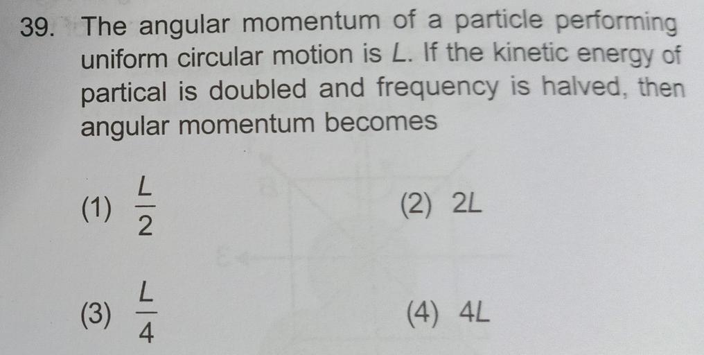 The angular momentum of a particle performing unifor... - Physics