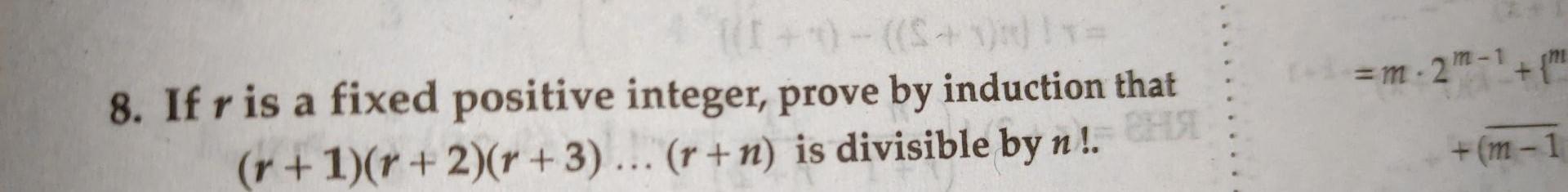 M 2m 1 Mi M 5 1 8 If R Is A Fixed Positive Math
