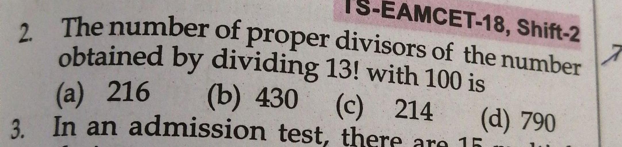 The number of proper divisors of the number obtained by math