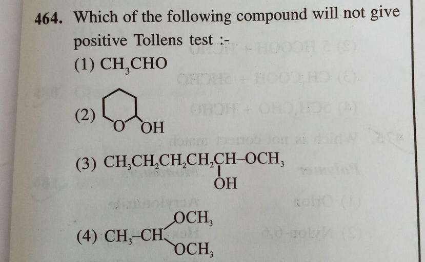 464. Which Of The Following Compound Will … - Organic Chemistry 464. Which Of The Following Compound Will … - Organic Chemistry