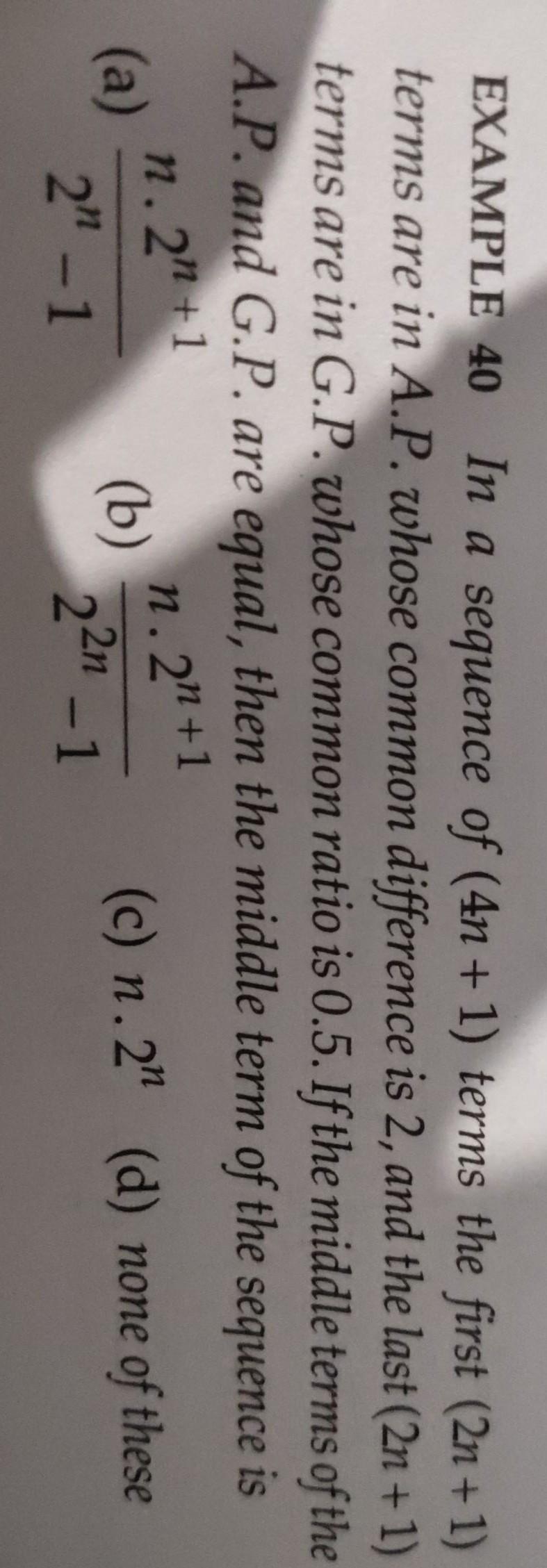 Example 40 In A Sequence Of 4n 1 Terms The First 2 Math