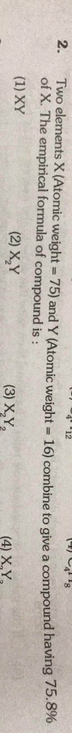 12 19 4518 2 Two Elements X Atomic Weig Physical Chemistry 12 19 4518 2 Two Elements X Atomic Weig Physical Chemistry