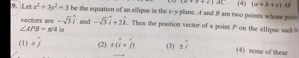 4 A B C Ab 9 Let X 3y2 3 Be The Equation Math