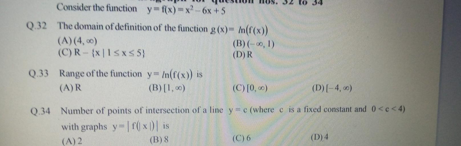 To 64 Consider The Function Y F X X2 6x 5 Q 32 The Math