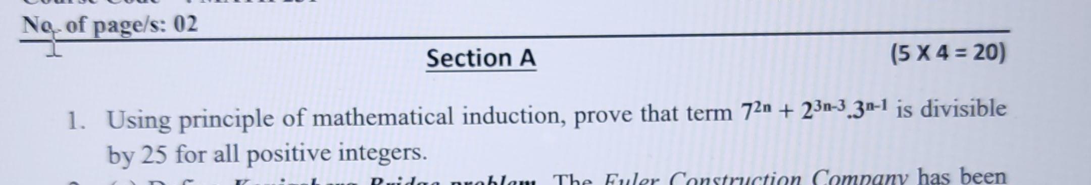 No Of Page S 02 S Section A 5 X 4 1 Using Pr Math No Of Page S 02 S Section A 5 X 4 1 Using Pr Math