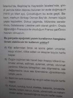 İstanbul'da, Beşiktaş'ta Hayreddin İskelesi'nde, şim-
di yerinde tütün deposu bulunan bir evde doğmuşum
(1910 yılı Mart ayı). Çocukluğum bu evde geçti. Ba-
bam, merhum Binbaşı Osman Bey'dir. Annemi küçük
yaşta kaybettim. Dokuz yaşımda, Mütareke senele-
rin