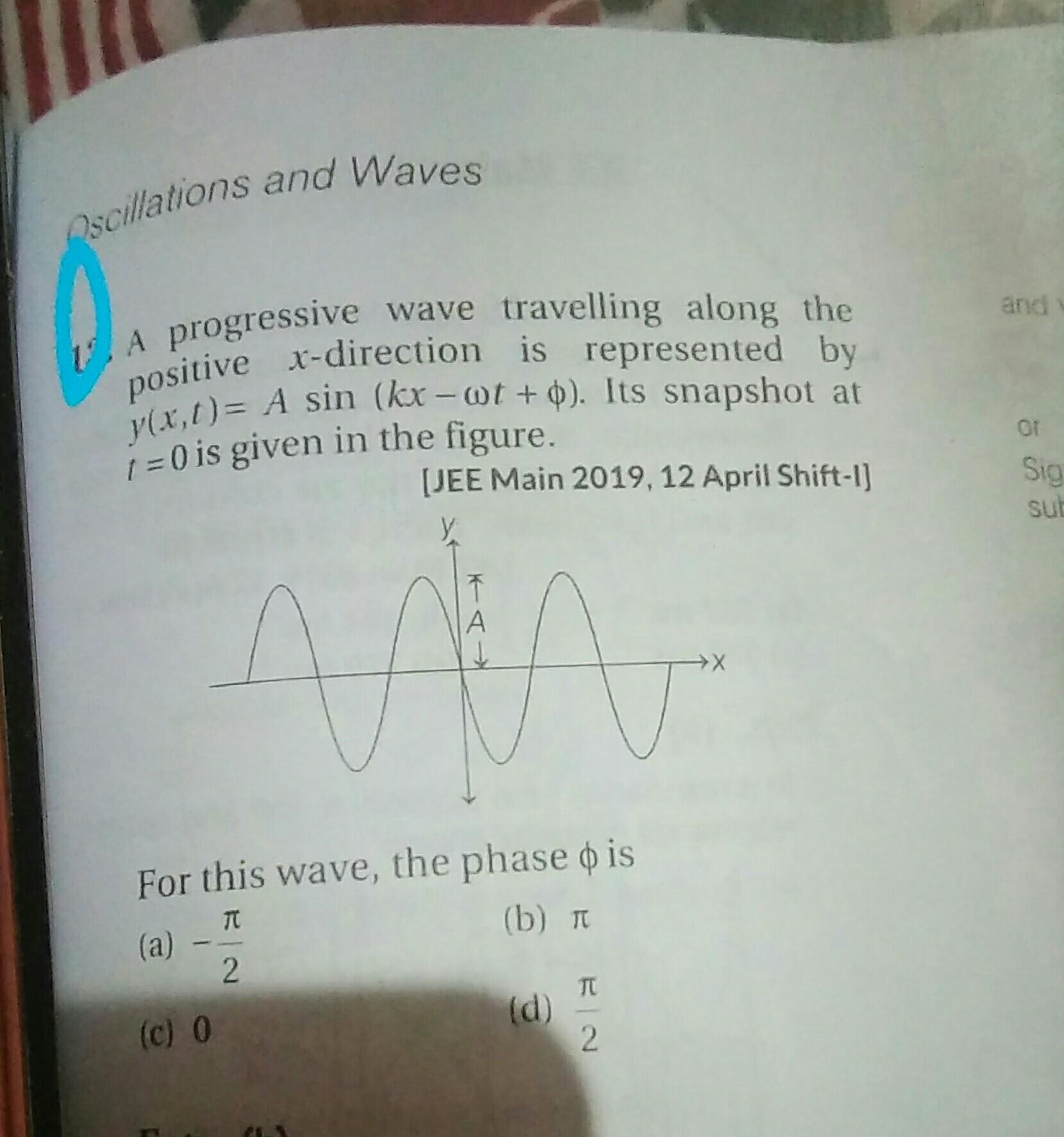 Oscillations And Waves And 1 A Progressive Wave Tra Physics