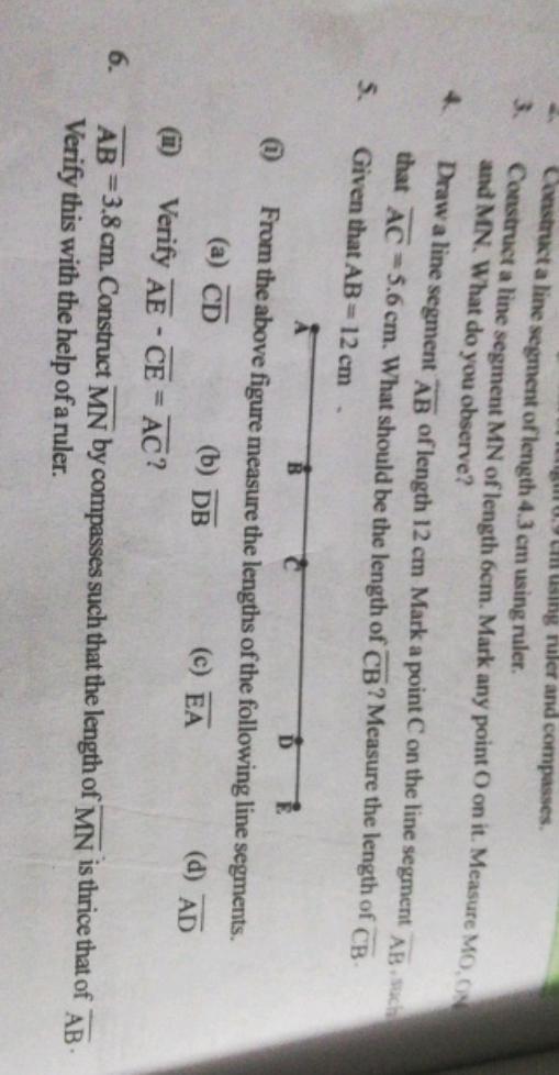 3 5 Using Ruler And Compasses Constructa Line Segment Math