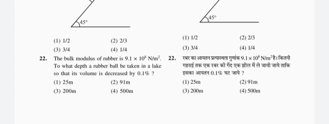 The bulk modulus of rubber is 9.1 x 10^8 N/m? 22. To wh... Math