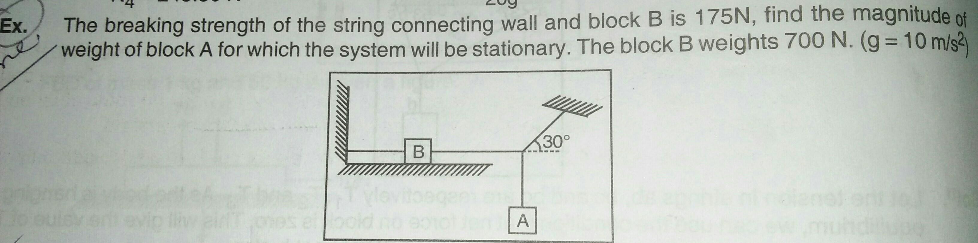 Ex The Breaking Strength Of The String Connecting W Physics