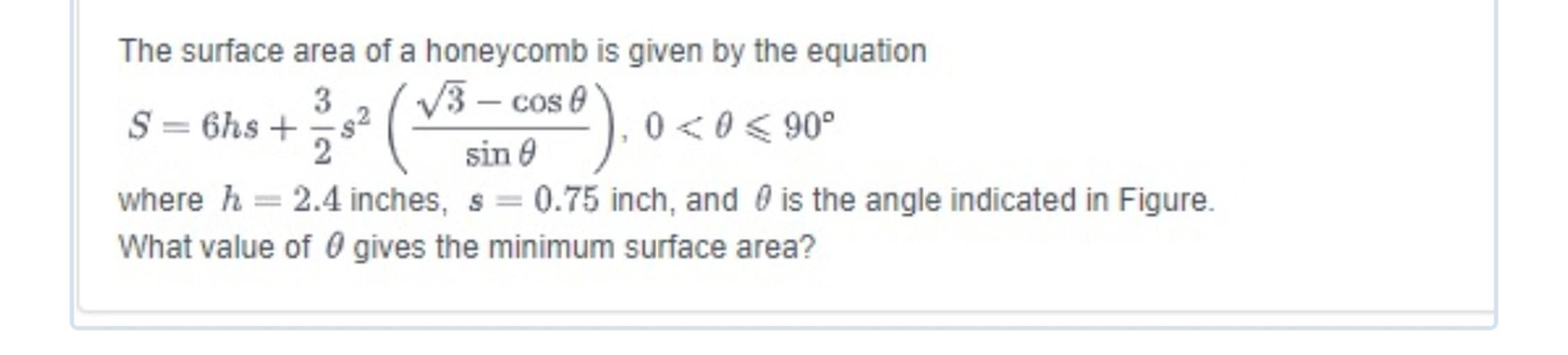 The surface area of a is given by the equatio... Math