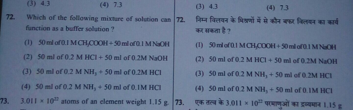  3 4 3 4 73 72 Which Of The Following Physical Chemistry