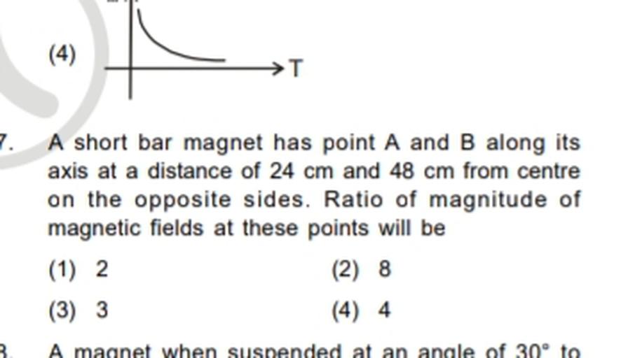 ( (4) 1. A short bar has point A and B along its... Math