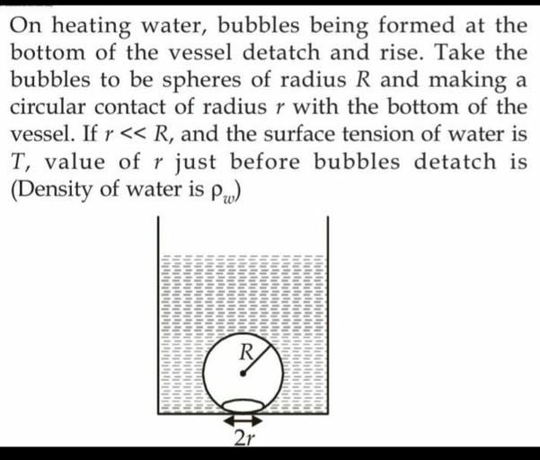 On heating water, bubbles being formed at the bottom... Physics