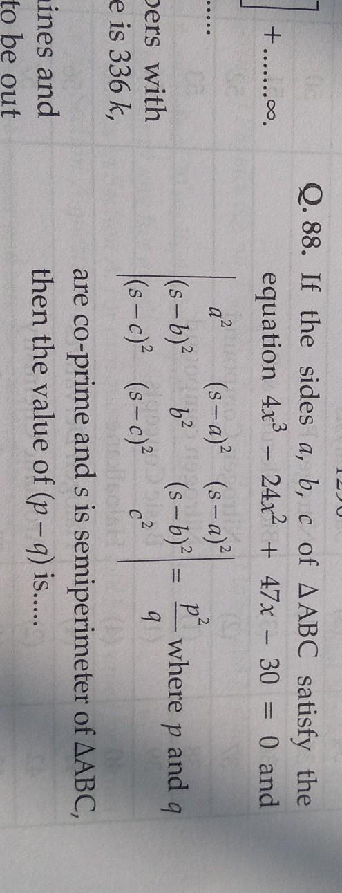 12 Q If The Sides A B C Of A Abc Satis Math