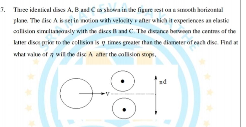 7. Three identical discs A, B and C as shown in the Physics