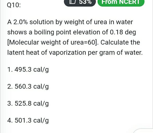 U 53 From NCERT Q10 A 2.0 solution by Physical Chemistry