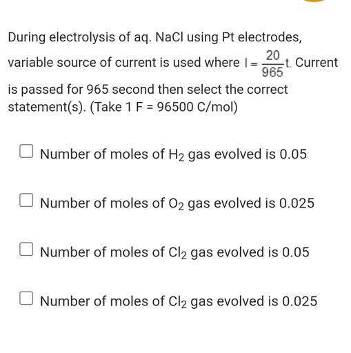 during-electrolysis-of-aq-nacl-using-pt-physical-chemistry