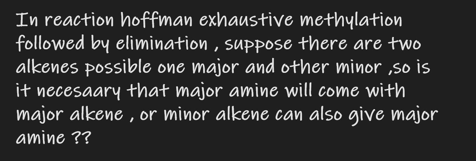 In reaction hoffman exhaustive methylation... Organic Chemistry