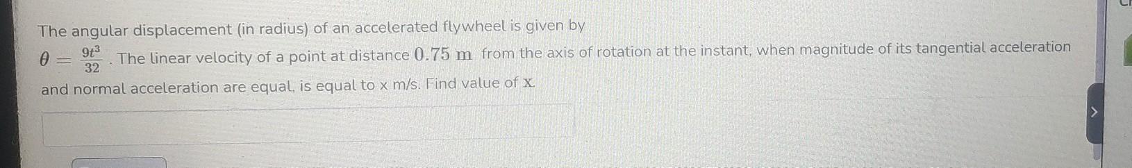 The Angular Displacement in Radius Of An Accelerat Physics