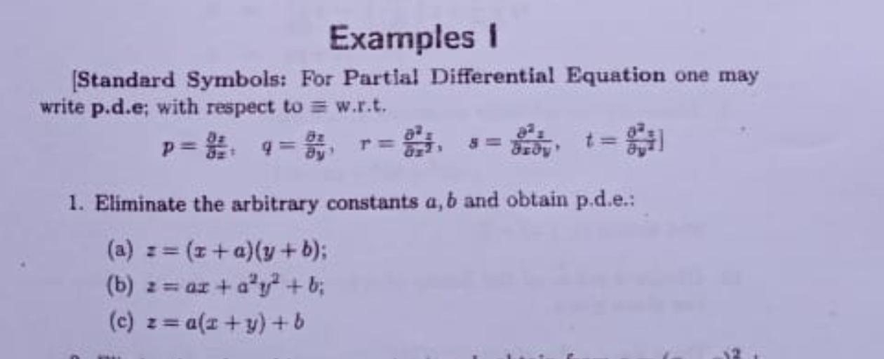 Examples 1 [Standard Symbols: For Partial Differential ... - Math