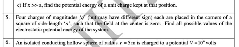 C If X A Find The Potential Energy Of A Unit Ch Physics