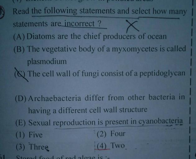 Read the following statements and select how many st... Biology