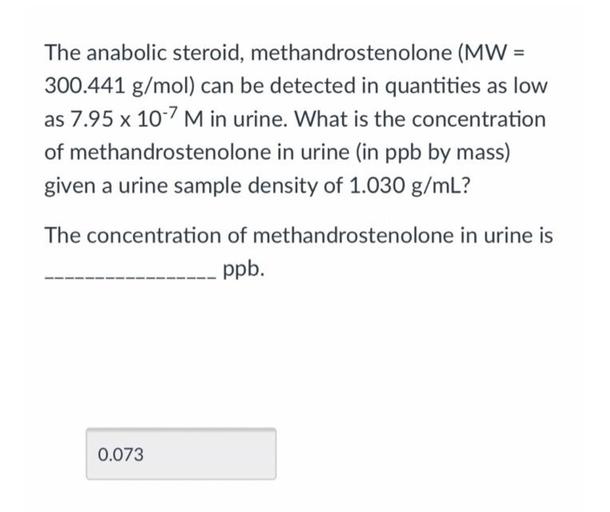 The anabolic steroid, methandrostenolone Physical Chemistry