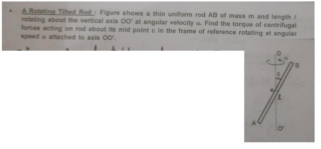 A Rotating Tilted Rod Figure shows a thin uniform Physics