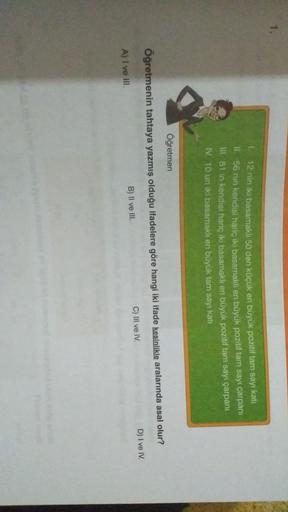 1 12 nin iki basamakli 50 den kucuk en bu ortaokul matematik