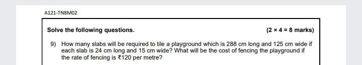 A121 TNSMO2 Solve The Following Questions 2 4 8 M Math