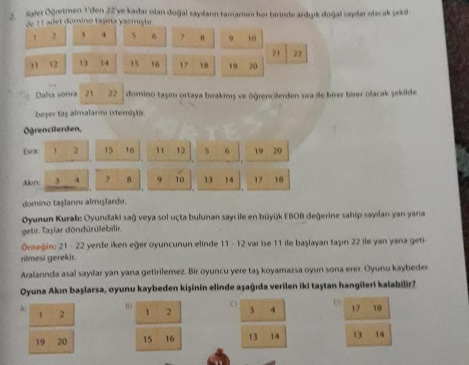 bare bretonnen ve kadar olan doos saan ta&hellip; - Ortaokul Matematik