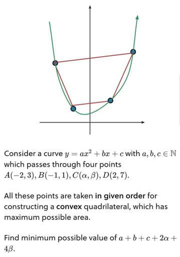 Consider A Curve Y Ax2 Bx C With A B C En Which Math