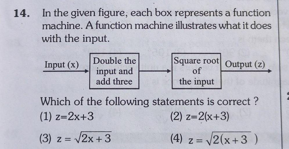 14 in the given figure each box represents a funct physics