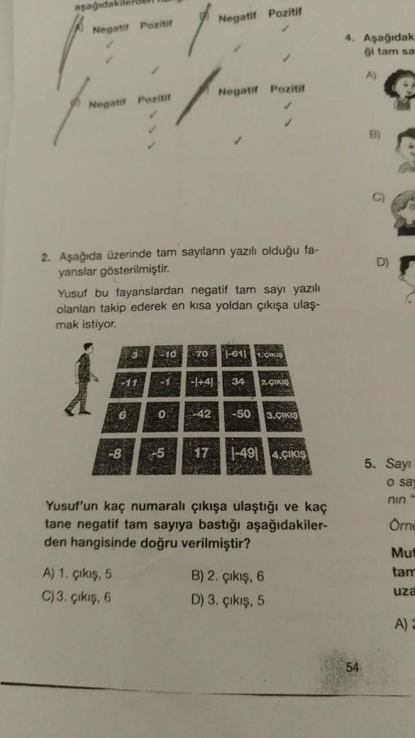 Asard Negatif Pozitif Negatit Poziti 4 A Ortaokul Matematik